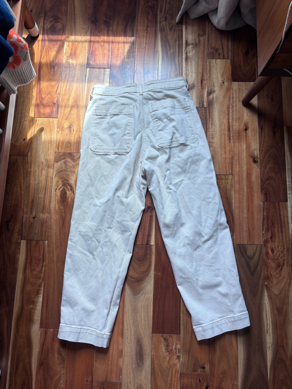 Everlane Beige High-Rise  denim Trousers